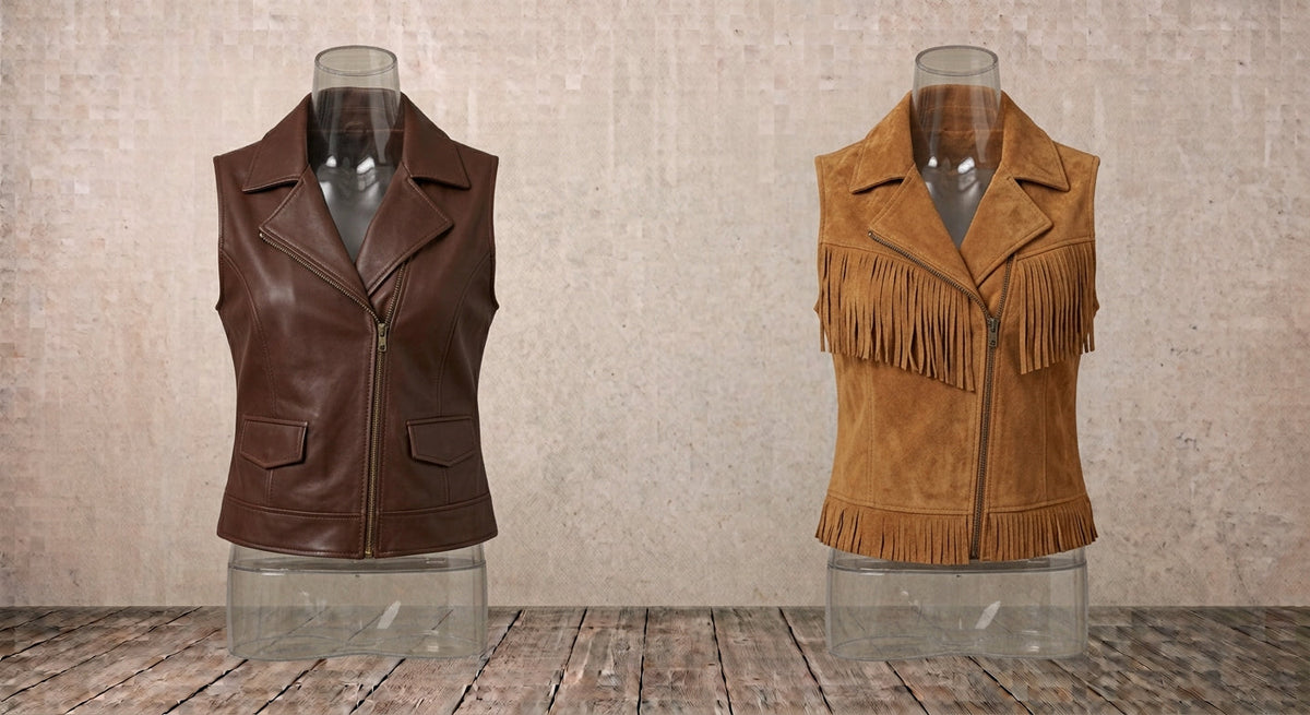 Women Leather Vest